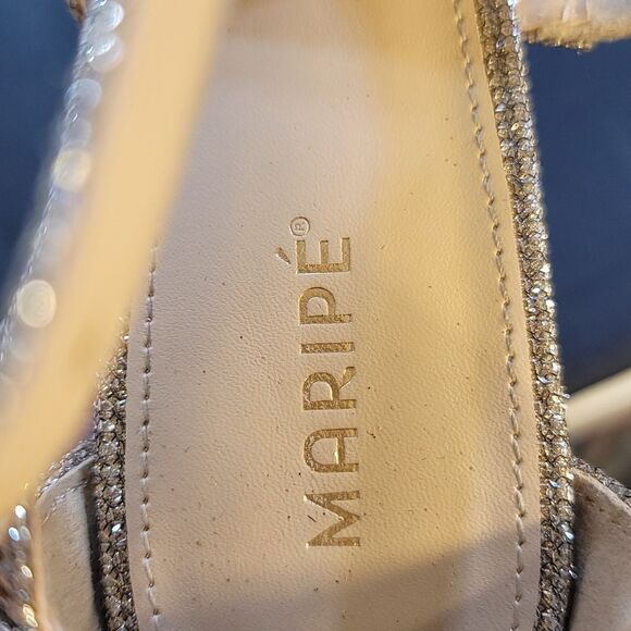 BRAND NEW MARIPE SEQUIM EMBROIDERY HIGH HEEL OPEN-TOE SANDAL - Picture 15 of 16